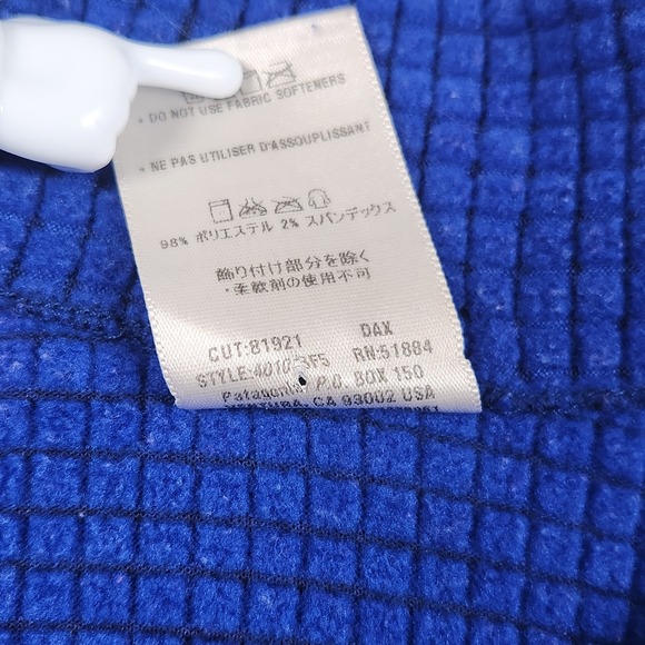 Vintage Patagonia R1 Flash Pullover Mens Large Blue Black 1/2 Zip Hiking USA - Picture 8 of 12
